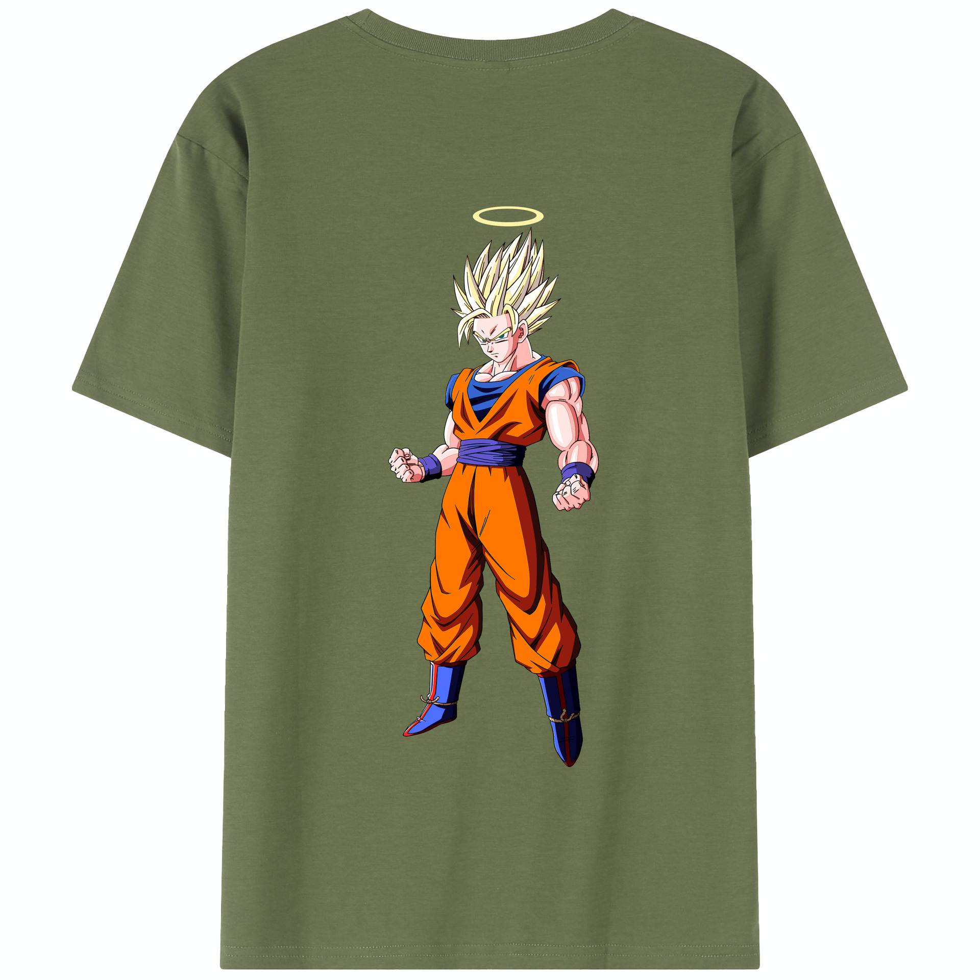（画像用） ドラゴンボール 孫悟空（そん ごくう）Son Goku カカロット DRAGON BALL Kakarotto 綿100％半袖Tシャツ（背面プリント）